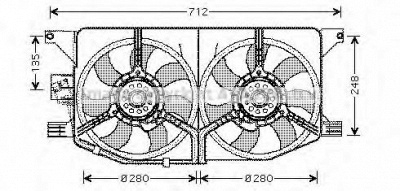 AVA QUALITY COOLING ms7510 -  Вентилятор, охлаждение двигателя